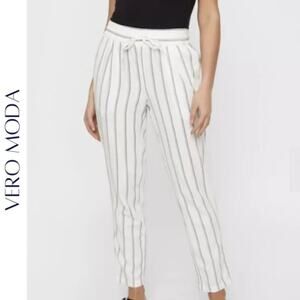 VERO MODA Anna Milo Linen Blend Pants, Size 8